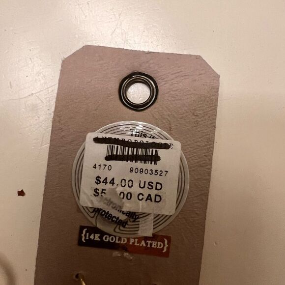 Anthropologie Crystal Cowrie Shell Drop Earrings in Gold - Picture 4 of 4